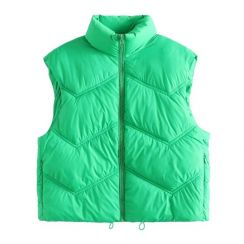 Women Cropped Padded Puffer Vest